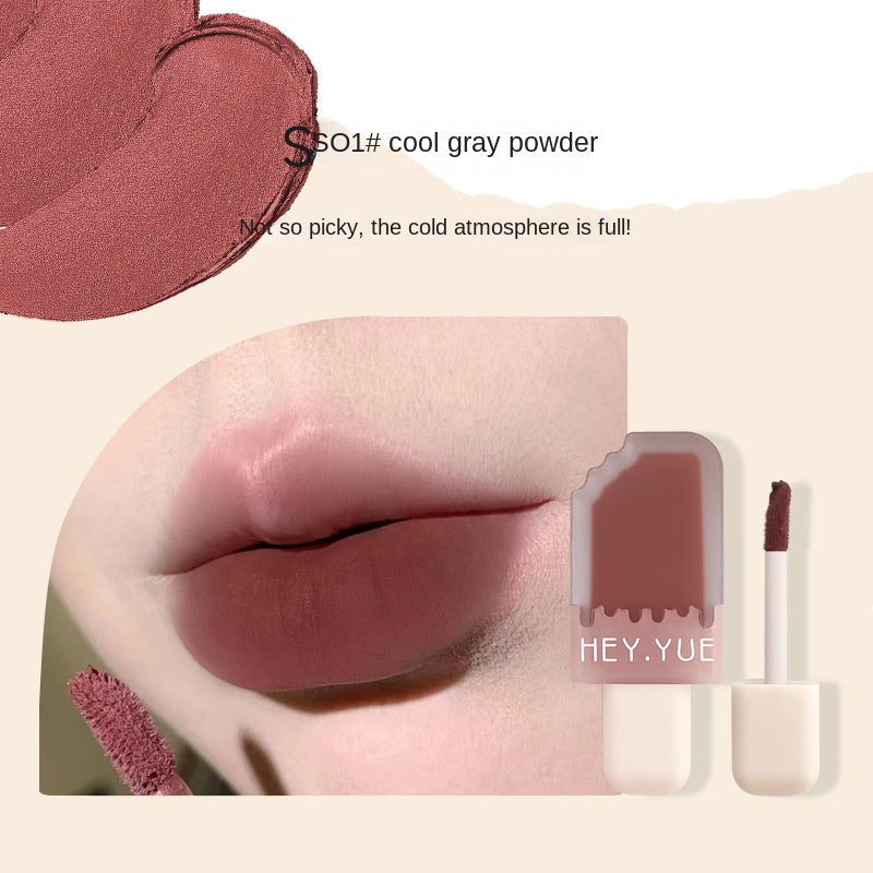 Hey.yue Ice Cream Lip Glaze Portable Matte Lip Gloss Lipstick