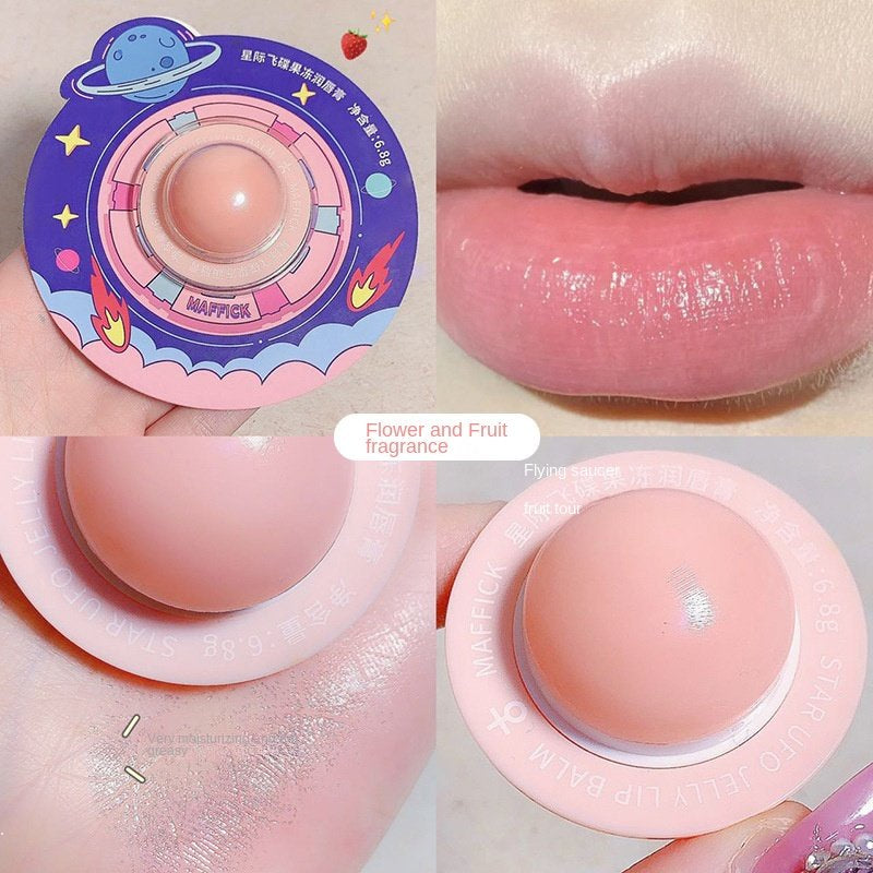 MAFFICK Interstellar Saucer Jelly Lip Balm Moisturizing Anti-dry Crack Lighten Lip Wrinkles Lip Care