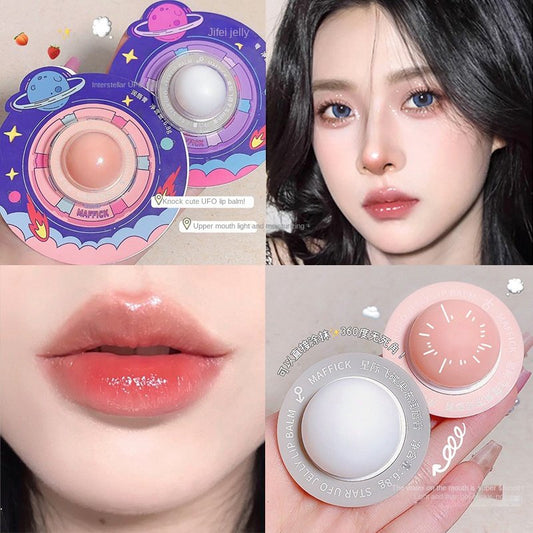 MAFFICK Interstellar Saucer Jelly Lip Balm Moisturizing Anti-dry Crack Lighten Lip Wrinkles Lip Care