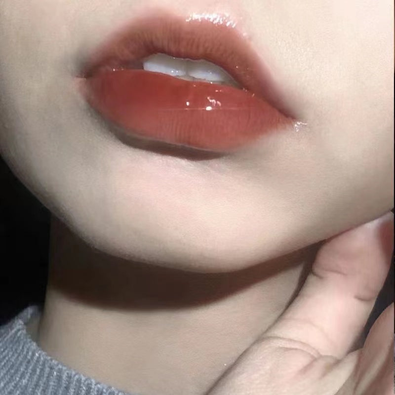 HERORANGE~ Small Square Tube Mirror Surface Lip Glaze Not Easy To Fade Fast Film Formation Lipstick Lip Gloss