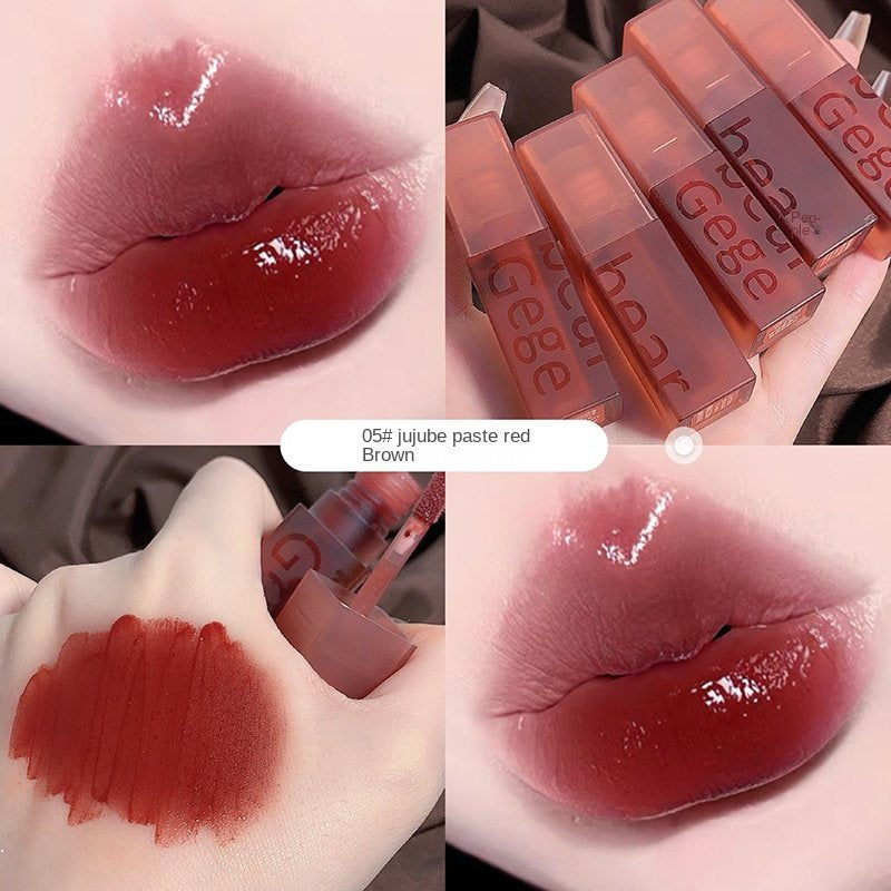 Gege Bea Cute Bear Velvet Lip Glaze Matte Lip Gloss 6 Color