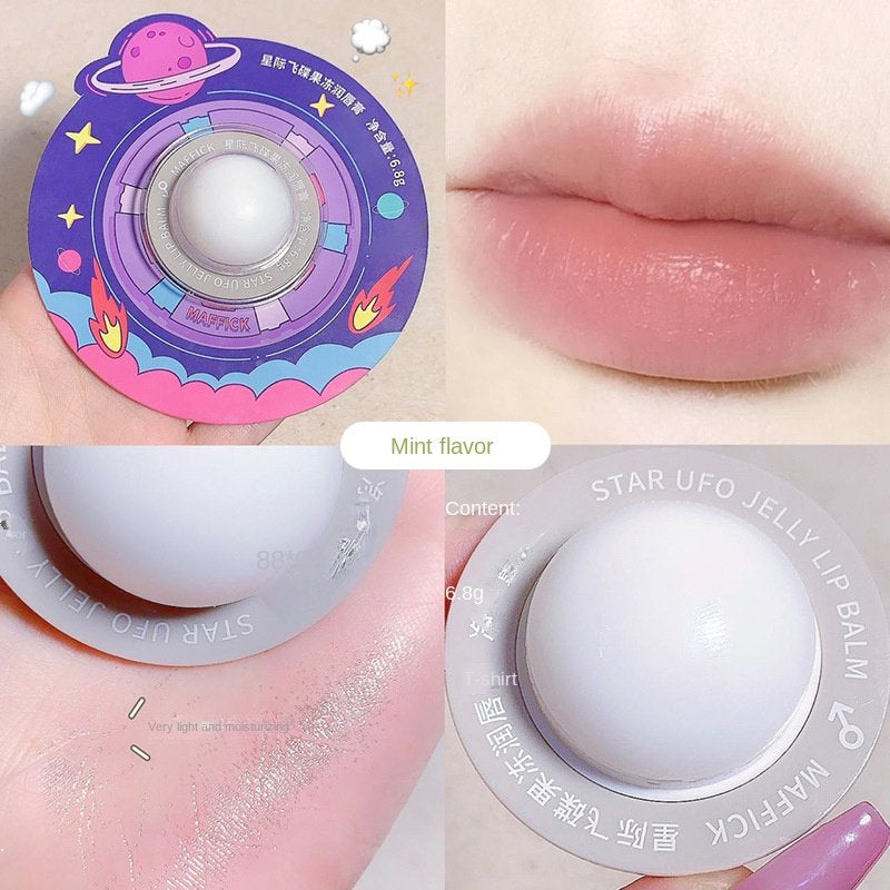 MAFFICK Interstellar Saucer Jelly Lip Balm Moisturizing Anti-dry Crack Lighten Lip Wrinkles Lip Care