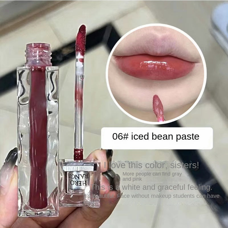 Herorange Transparent Mirror Surface Lip Glaze Moisturize Long -lasting Not Easy To Fade Up Lip Gloss