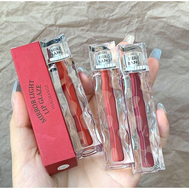 Herorange Transparent Mirror Surface Lip Glaze Moisturize Long -lasting Not Easy To Fade Up Lip Gloss