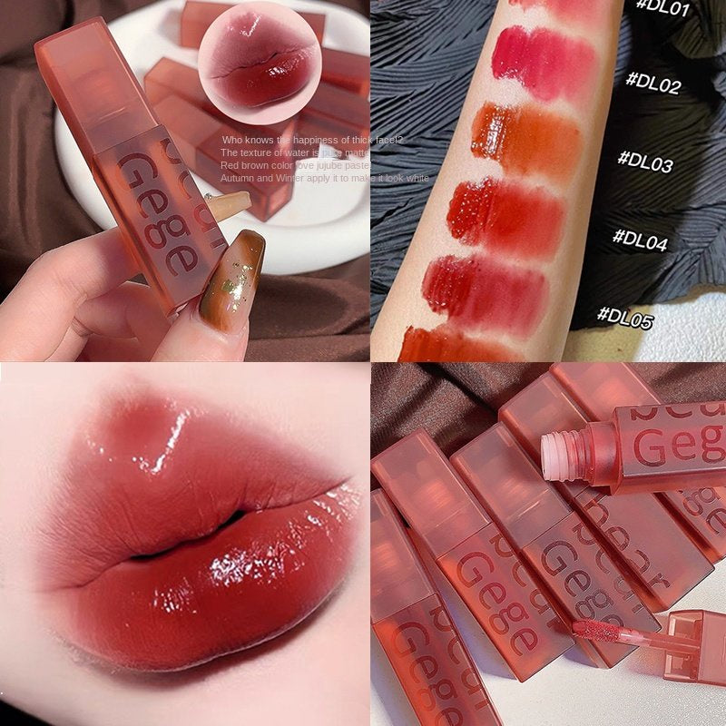 Gege Bea Cute Bear Velvet Lip Glaze Matte Lip Gloss 6 Color