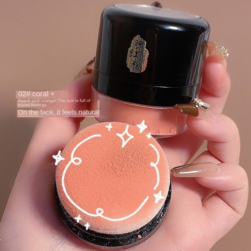 Maffick Vitality Blush Powder Matte Fine Powder Blush Uniform Skin Color Contain Mirror Box