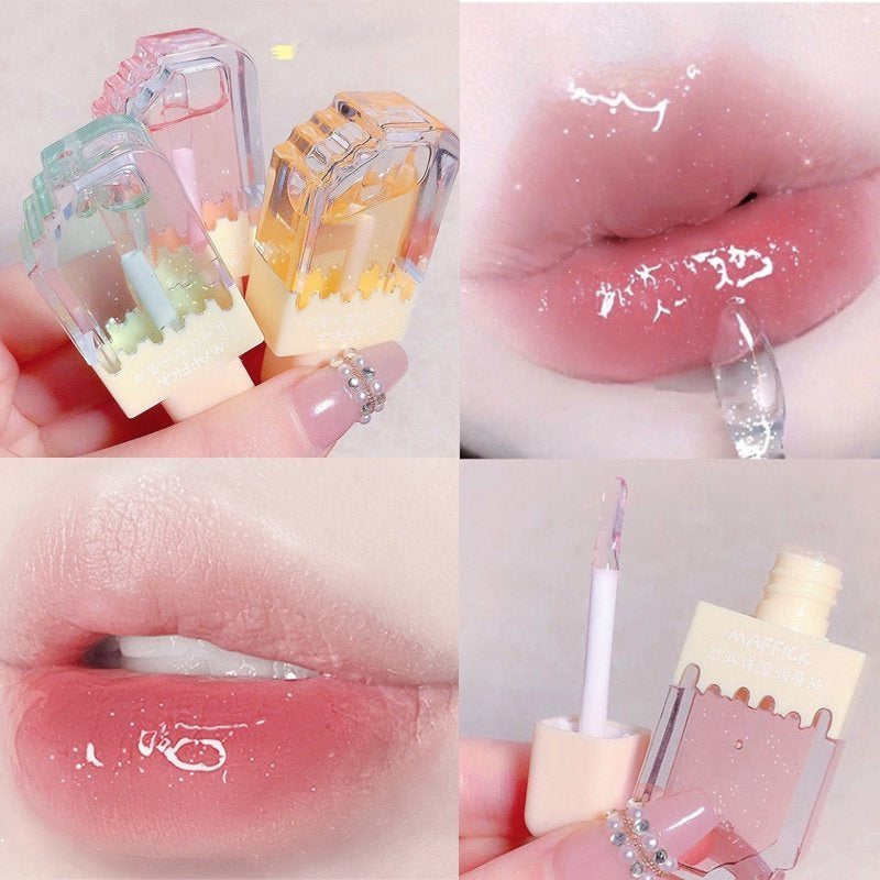 MAFFICK Ice Cream Lipstick Lip Gloss Ice Cream Moisturizing Colorless Lip Glaze