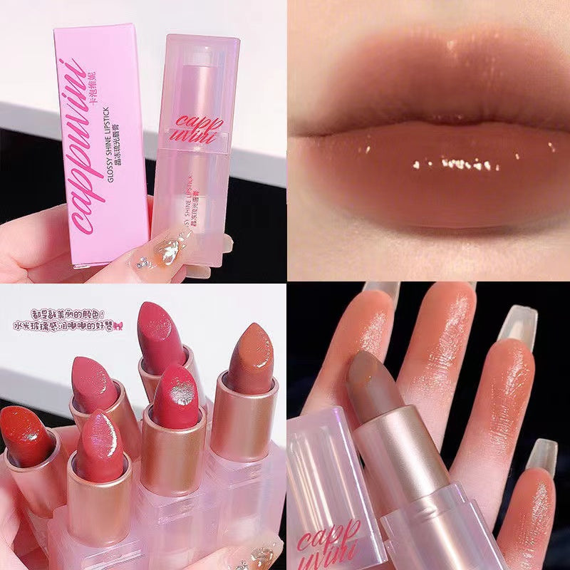 Cappuvini Mirror Romantic Lipstick Moisturize Moisturizing Not Dry Waterproof Lip Gloss Lip Glaze