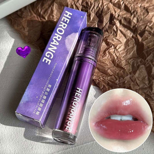 Purple Gradient Mirror Effect Lip Gloss Moisturizing Lipstick Lasting