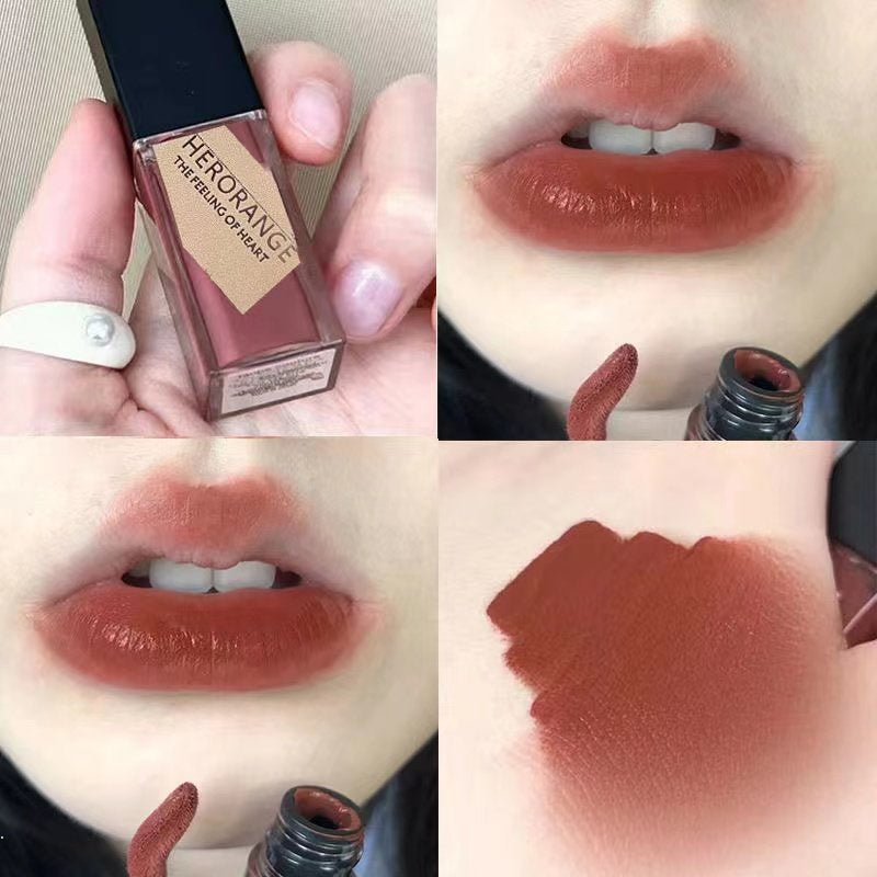 HERORANGE Square Tube Matte Lipstick Water Proof Super Smooth Lip Gloss