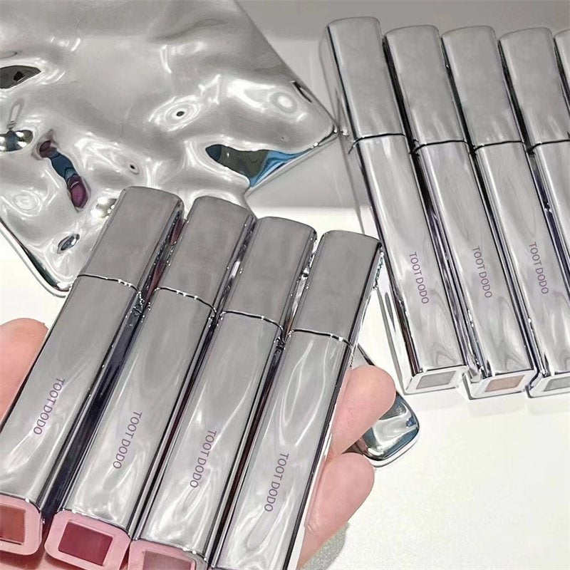 TOOT DODO Mirror Surface Lip Glaze Moisturize Moisturizing Small Silver Tube Lipstick Lip Gloss