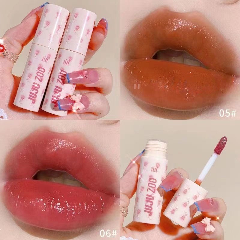 Xixi Dole Rose Mirror Lip Glaze Water Moisturizing Dudu Lip Pure Desire System Lipstick Lip Gloss