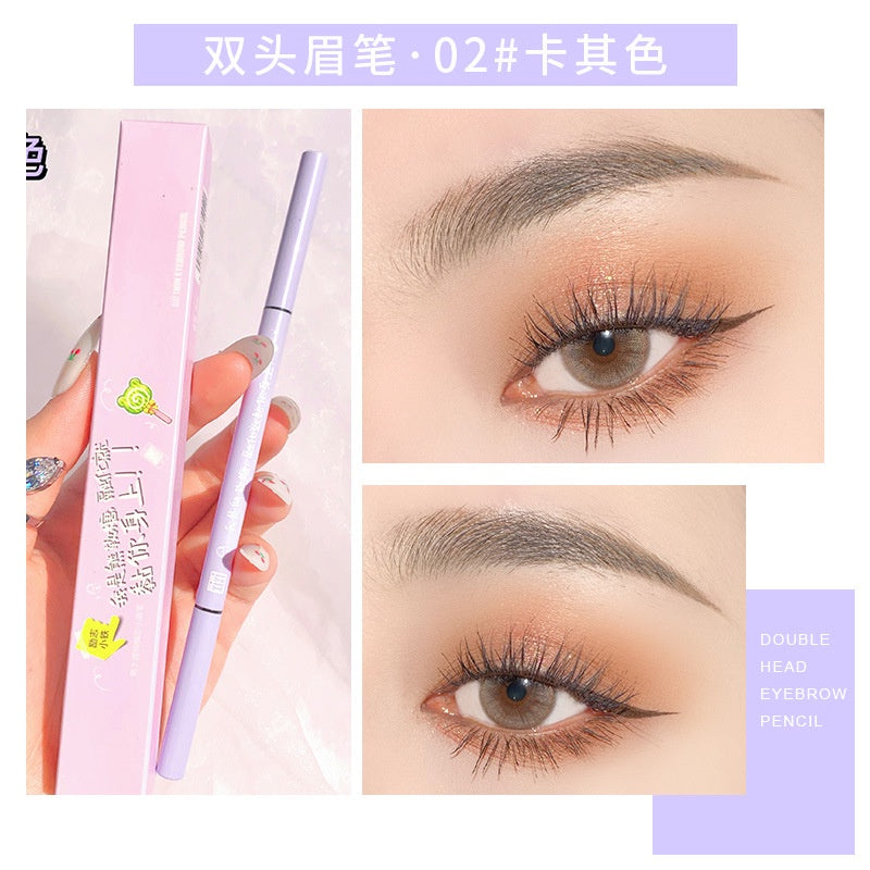 XIXI Eyebrow Pencil Fine Core Double Head Water Proof Sweatproof Does Not Fade Wild Eyebrow Lasting