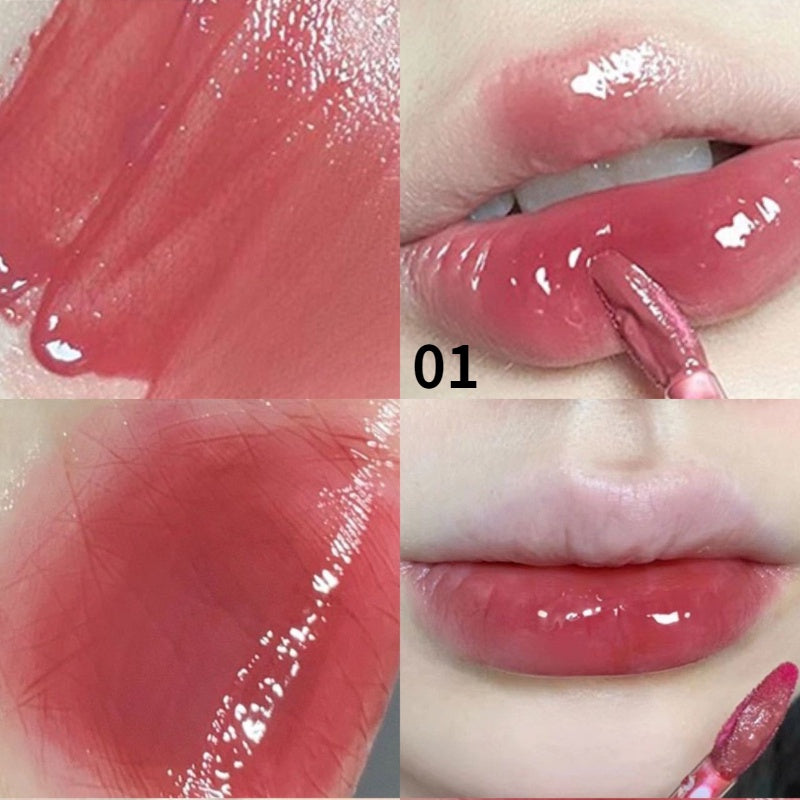 MAGIC CASA Cute Bubble Bear Mirror Surface Lip Glaze Transparent Moisturizing Lasting Not Easy To Fade Lip Gloss 6pcs