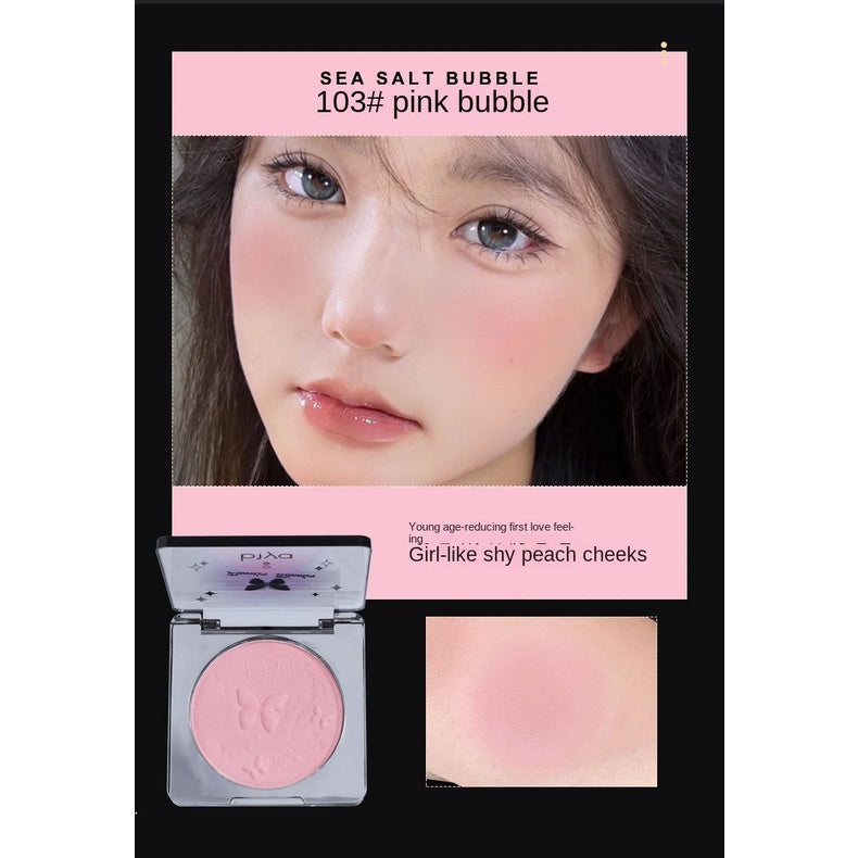 Biya Small Square Box Slightly Drunk Gradient Blush Nature Exquisite Brighten Matte Embossed Monochrome Blusher