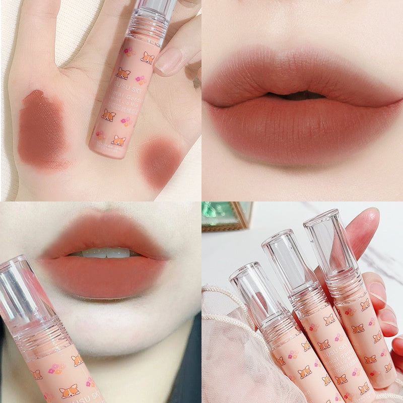 CUODUI Round Tube Velvet Matte Lip Glaze Not Easy To Fade Waterproof Lip Gloss Lipstick