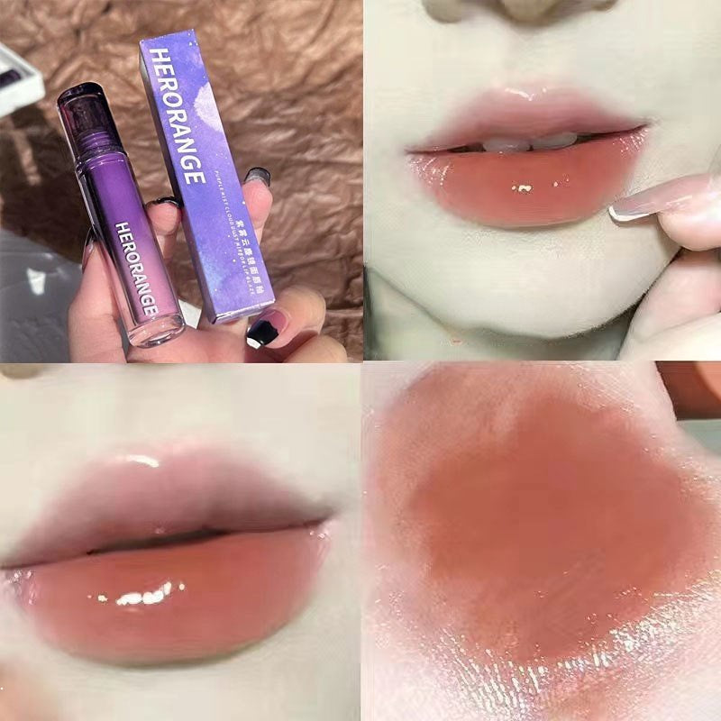 Purple Gradient Mirror Effect Lip Gloss Moisturizing Lipstick Lasting