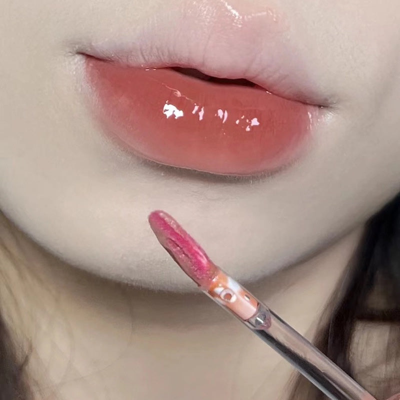 OULESONG Lip Gloss Round Tube Mirror Surface Moisturize Moisturizing Lipstick