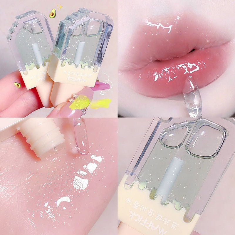 MAFFICK Ice Cream Lipstick Lip Gloss Ice Cream Moisturizing Colorless Lip Glaze