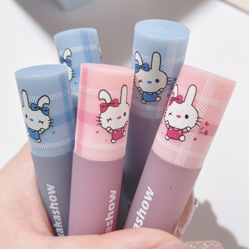 KAKASHOW Cute Rabbit Matte Lipstick Water Proof Soft Velor Lasting Lip Gloss