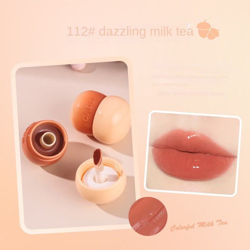 NOVO Small Mushroom Small Milk Jug Lip Jelly Lipstick Moisturize Mirror Lip Glaze Long Lasting Lip Gloss