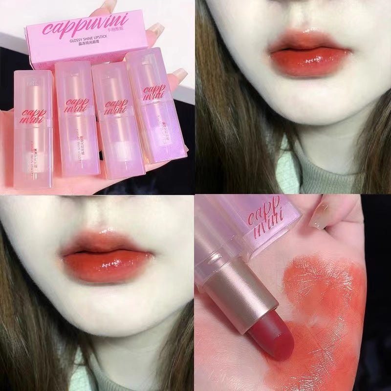 Cappuvini Mirror Romantic Lipstick Moisturize Moisturizing Not Dry Waterproof Lip Gloss Lip Glaze