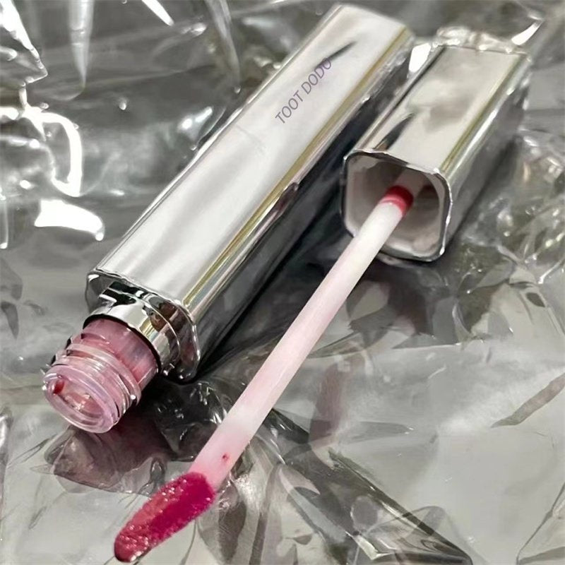 TOOT DODO Mirror Surface Lip Glaze Moisturize Moisturizing Small Silver Tube Lipstick Lip Gloss