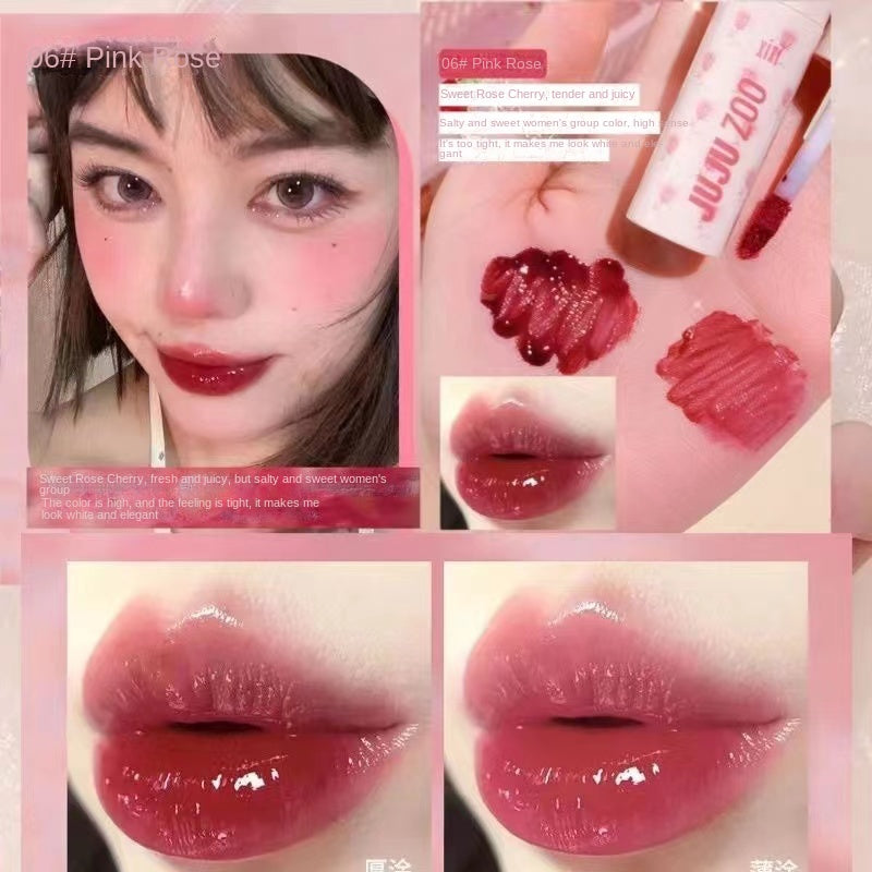 Xixi Dole Rose Mirror Lip Glaze Water Moisturizing Dudu Lip Pure Desire System Lipstick Lip Gloss