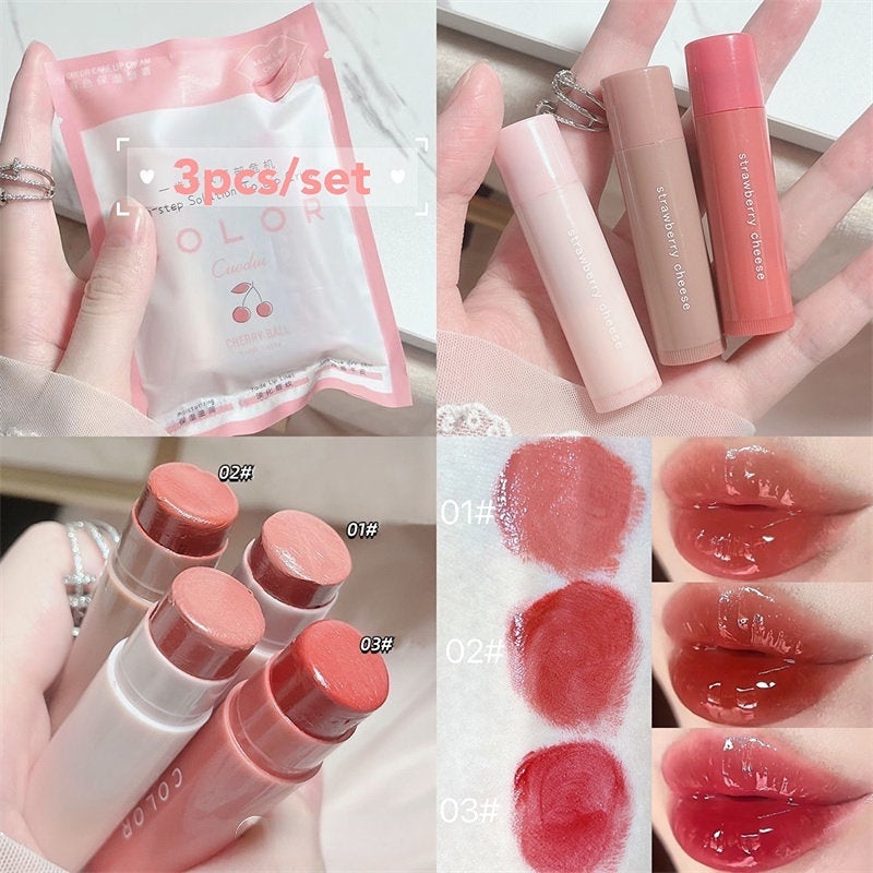 CUODUI Colored Moisturizing Lip Balm Moisturize Brighten Up Lighten Lip Lines Lip Care Anti-drying Lip Gloss