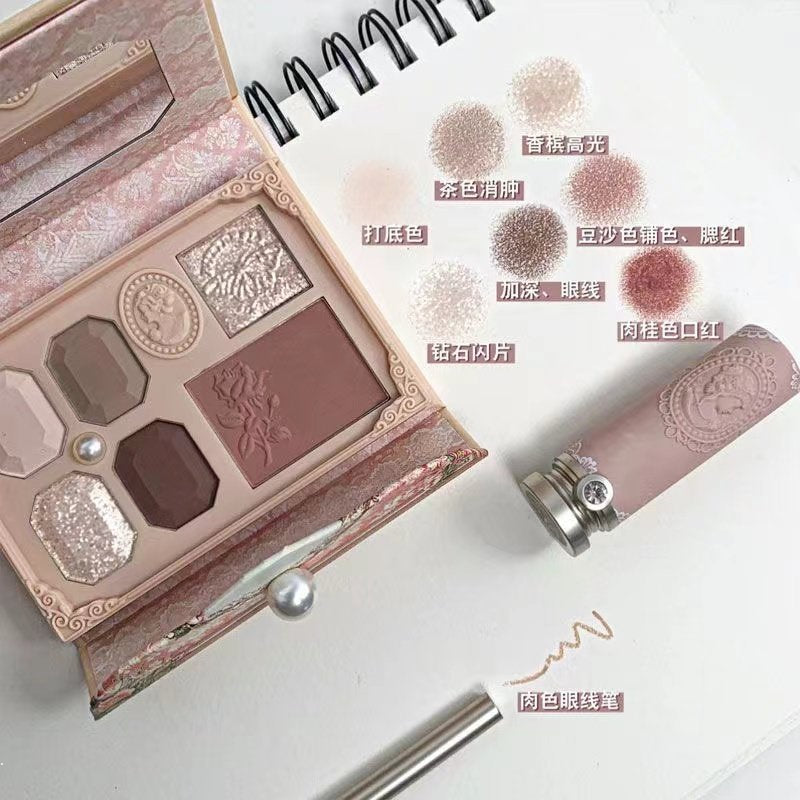 CALLCALL LING Matte Glitter Eyeshadow Palette Waterproof Long-Lasting Makeup