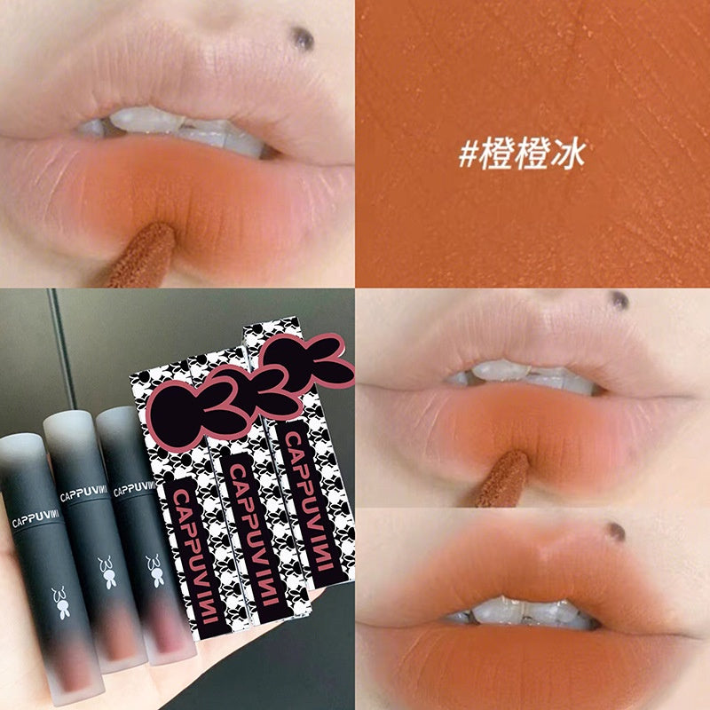 Cappuvini Macaron Lipstick Lip Glaze Matte Smooth Waterproof Lip Gloss