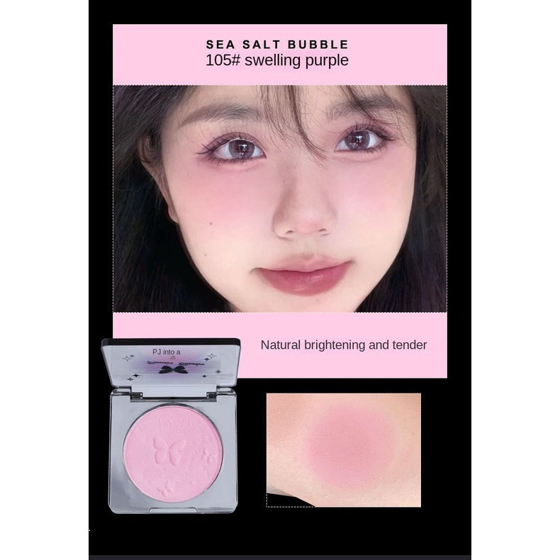 Biya Small Square Box Slightly Drunk Gradient Blush Nature Exquisite Brighten Matte Embossed Monochrome Blusher