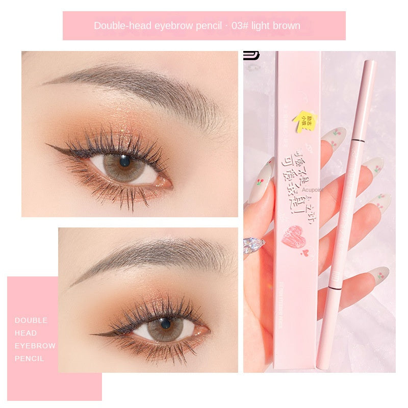 XIXI Eyebrow Pencil Fine Core Double Head Water Proof Sweatproof Does Not Fade Wild Eyebrow Lasting