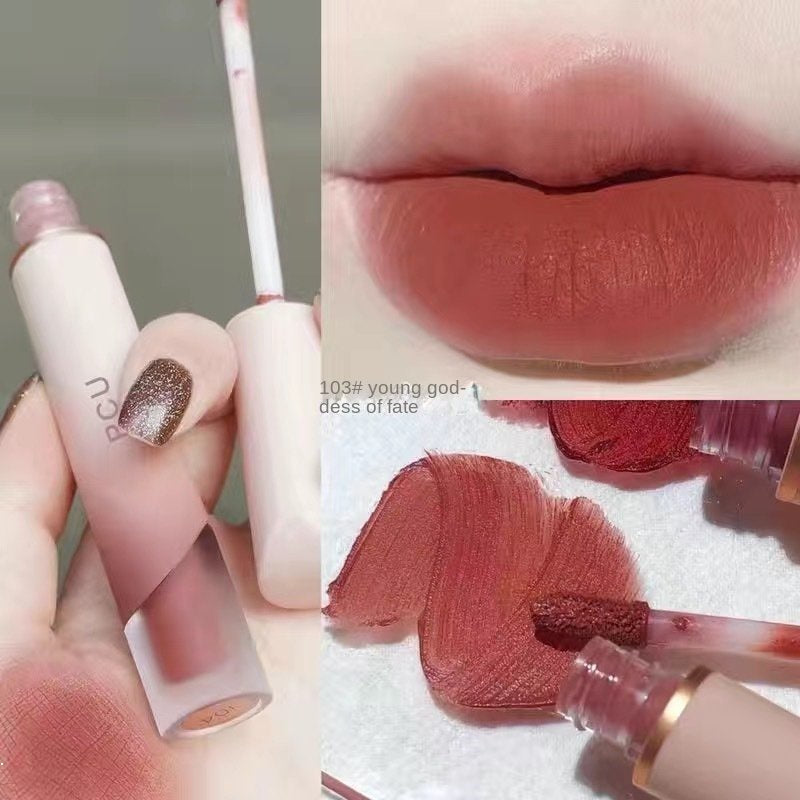 LUCKGO Powder Tube Lip Glaze Matte Velor Waterproof Lip Gloss