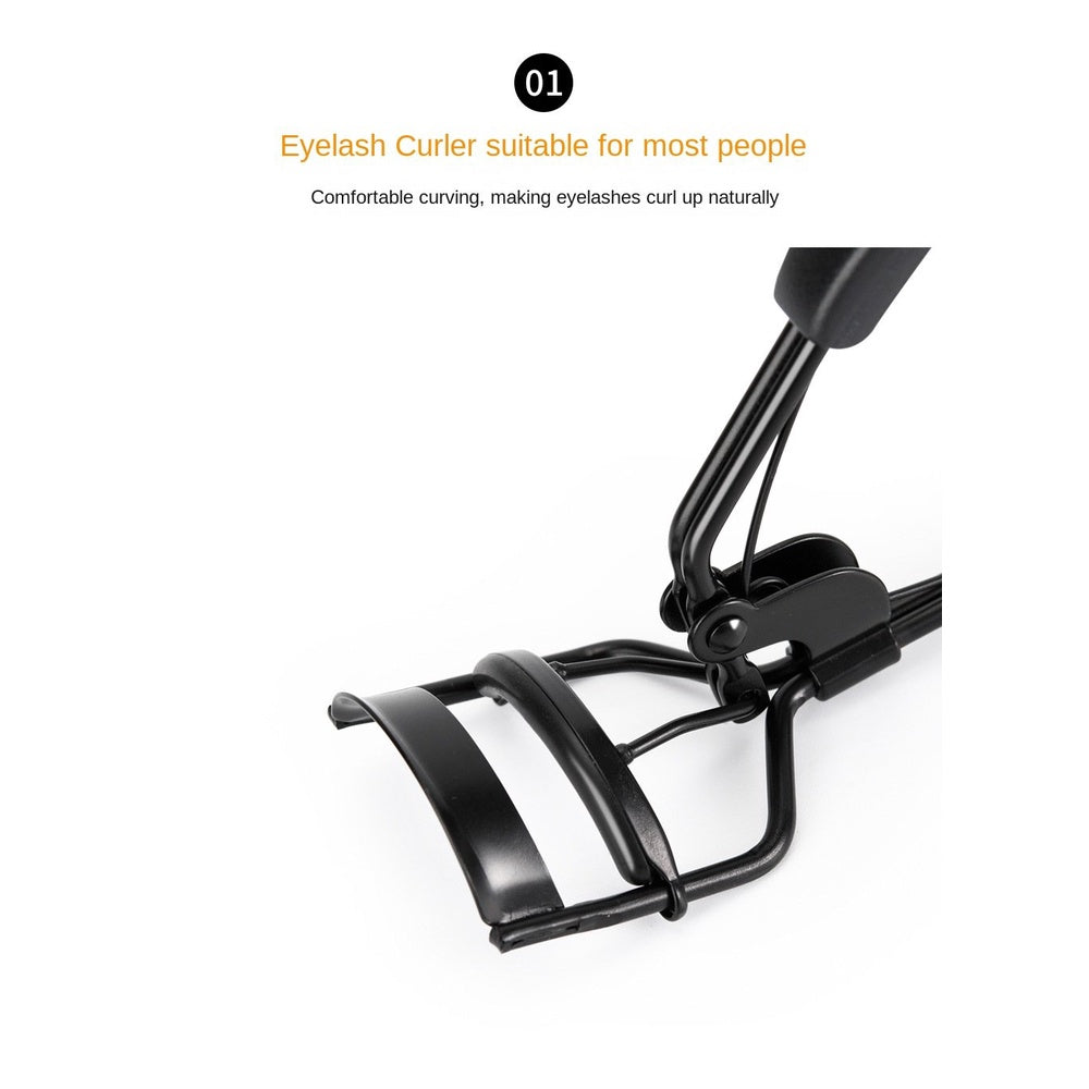 Black Super Wide Angle Eyelash Curler Nature Curly Eyelash Curler Rubber Pad Beginner Eyelash Aid Long-lasting Lashes