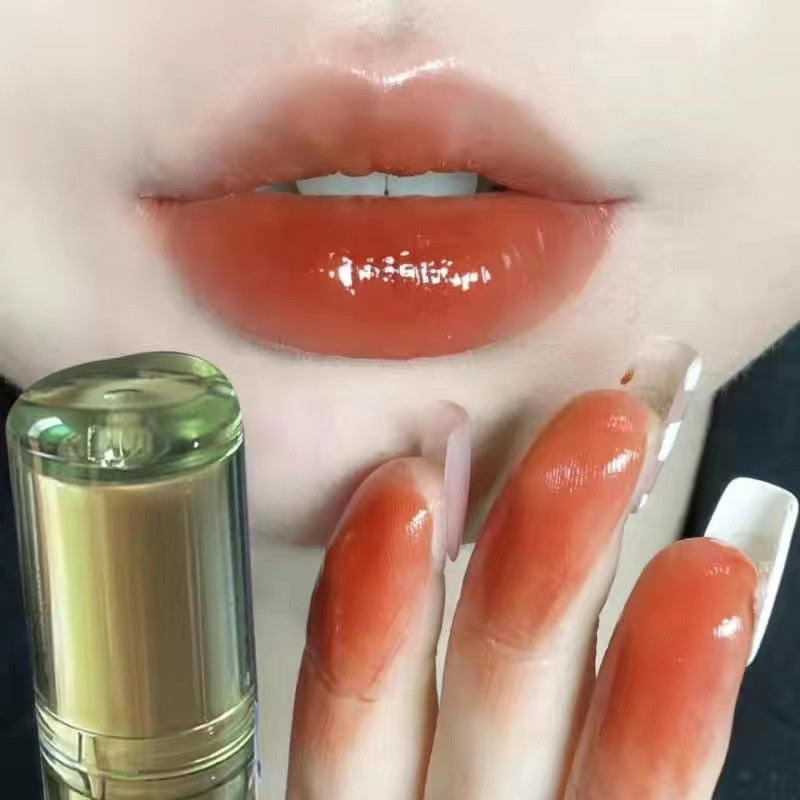 OULESONG Lip Gloss Round Tube Mirror Surface Moisturize Moisturizing Lipstick