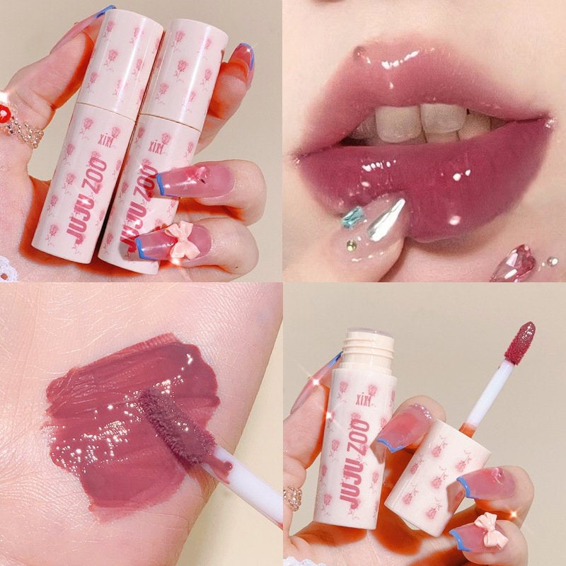 Xixi Dole Rose Mirror Lip Glaze Water Moisturizing Dudu Lip Pure Desire System Lipstick Lip Gloss