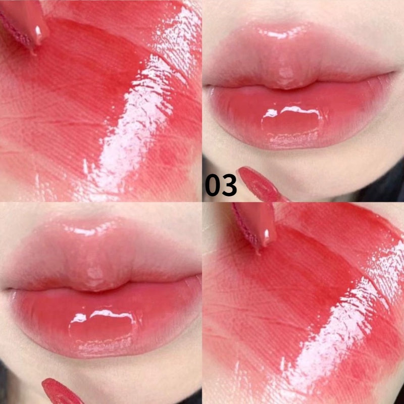 MAGIC CASA Cute Bubble Bear Mirror Surface Lip Glaze Transparent Moisturizing Lasting Not Easy To Fade Lip Gloss 6pcs