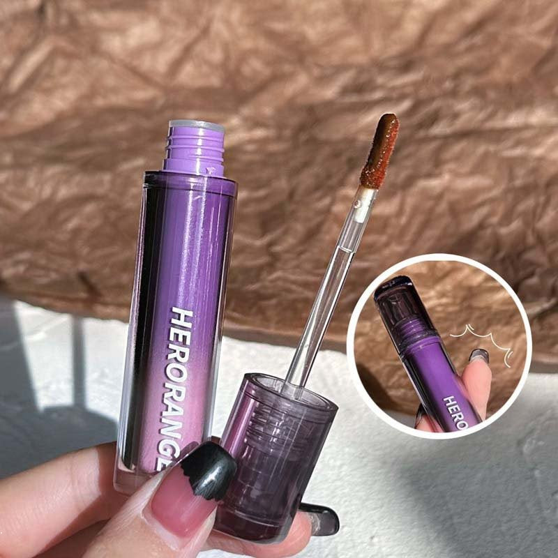 Purple Gradient Mirror Effect Lip Gloss Moisturizing Lipstick Lasting