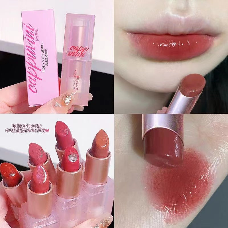 Cappuvini Mirror Romantic Lipstick Moisturize Moisturizing Not Dry Waterproof Lip Gloss Lip Glaze