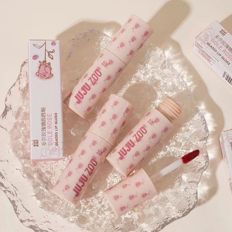 Xixi Dole Rose Mirror Lip Glaze Water Moisturizing Dudu Lip Pure Desire System Lipstick Lip Gloss