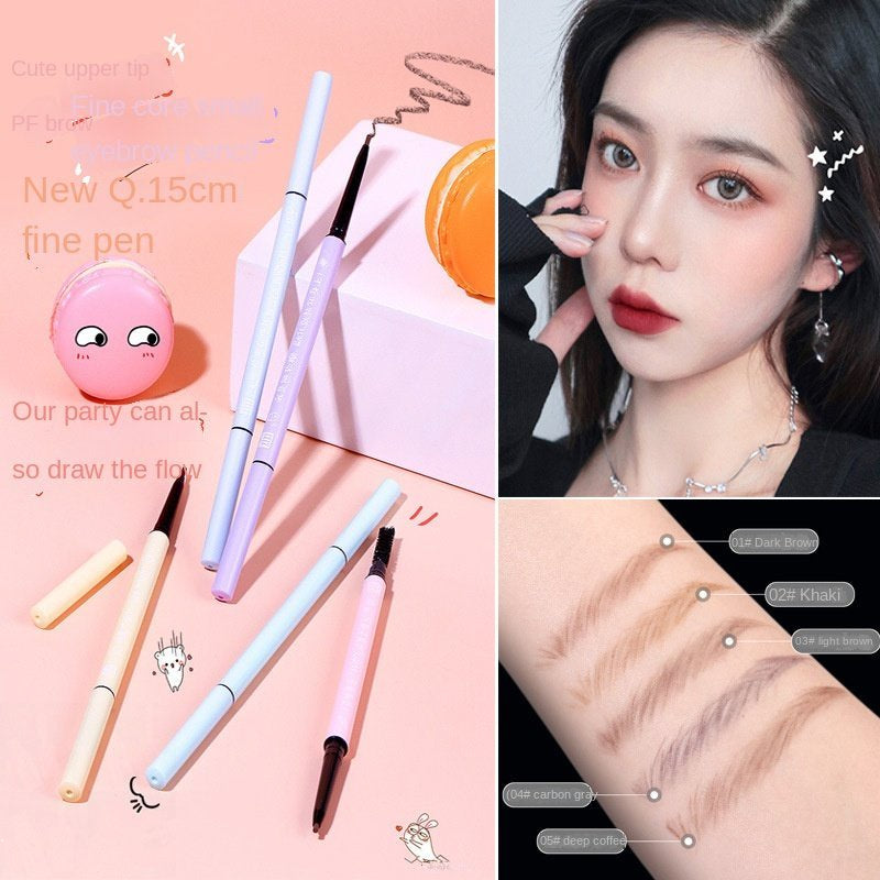 XIXI Eyebrow Pencil Fine Core Double Head Water Proof Sweatproof Does Not Fade Wild Eyebrow Lasting