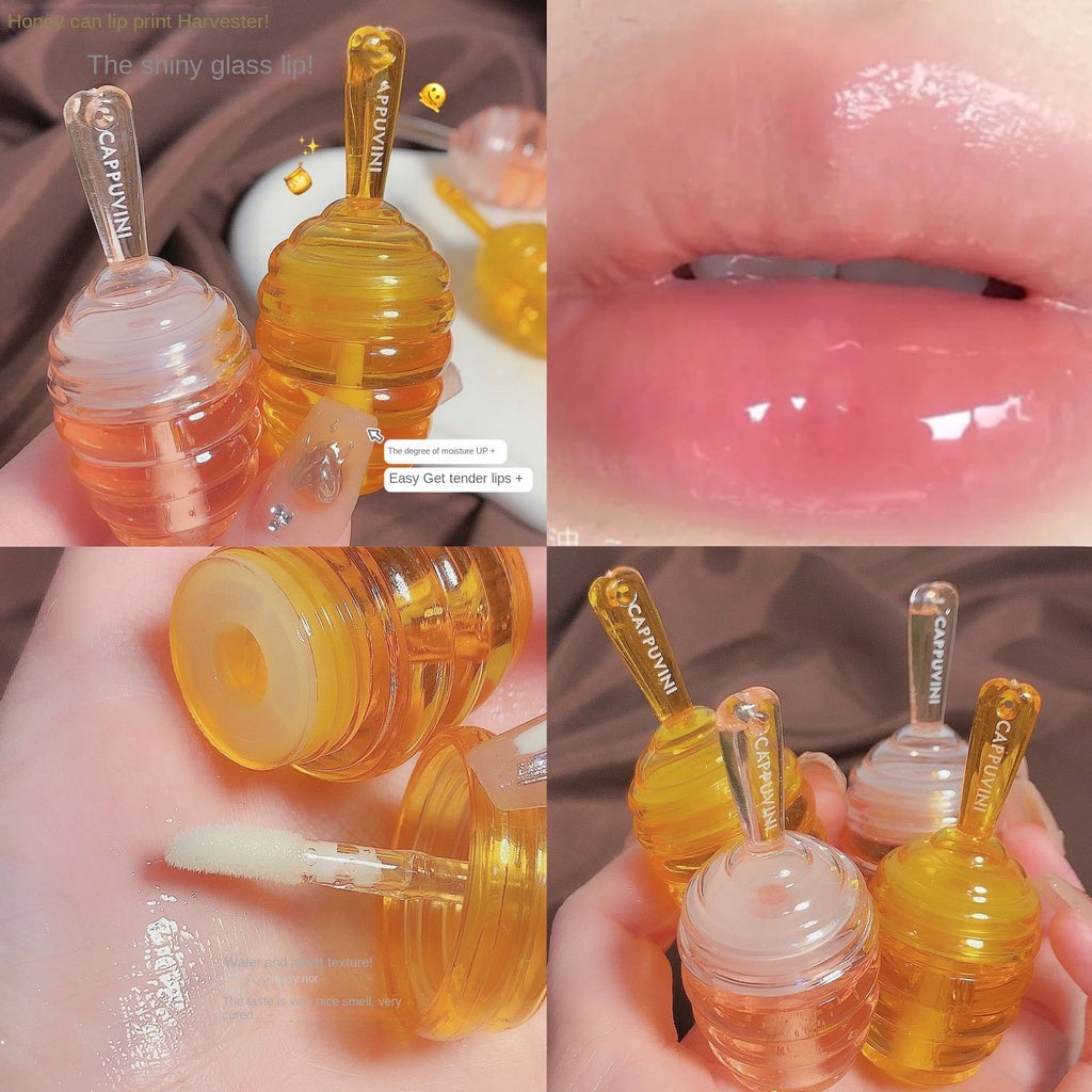 Cappuvini Honey Stick Lip Mask  Moisturize Hydrating Moisturizing Nursing Care Lipstick Primer Lip Balm