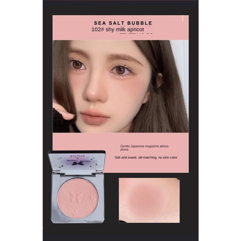 Biya Small Square Box Slightly Drunk Gradient Blush Nature Exquisite Brighten Matte Embossed Monochrome Blusher