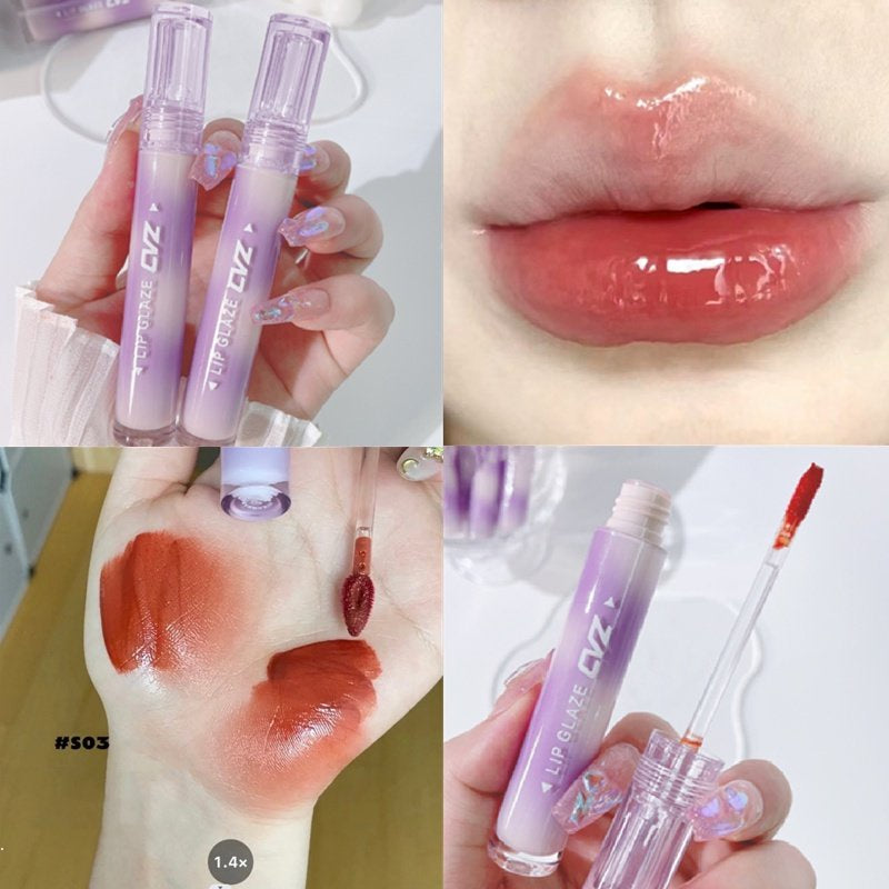 CVZ Lipstick Purple Soft Silky Long Lasting Waterproof Moisturizing Lips Lip Gloss