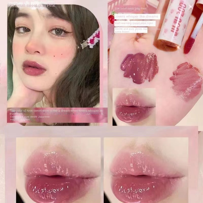 Xixi Dole Rose Mirror Lip Glaze Water Moisturizing Dudu Lip Pure Desire System Lipstick Lip Gloss