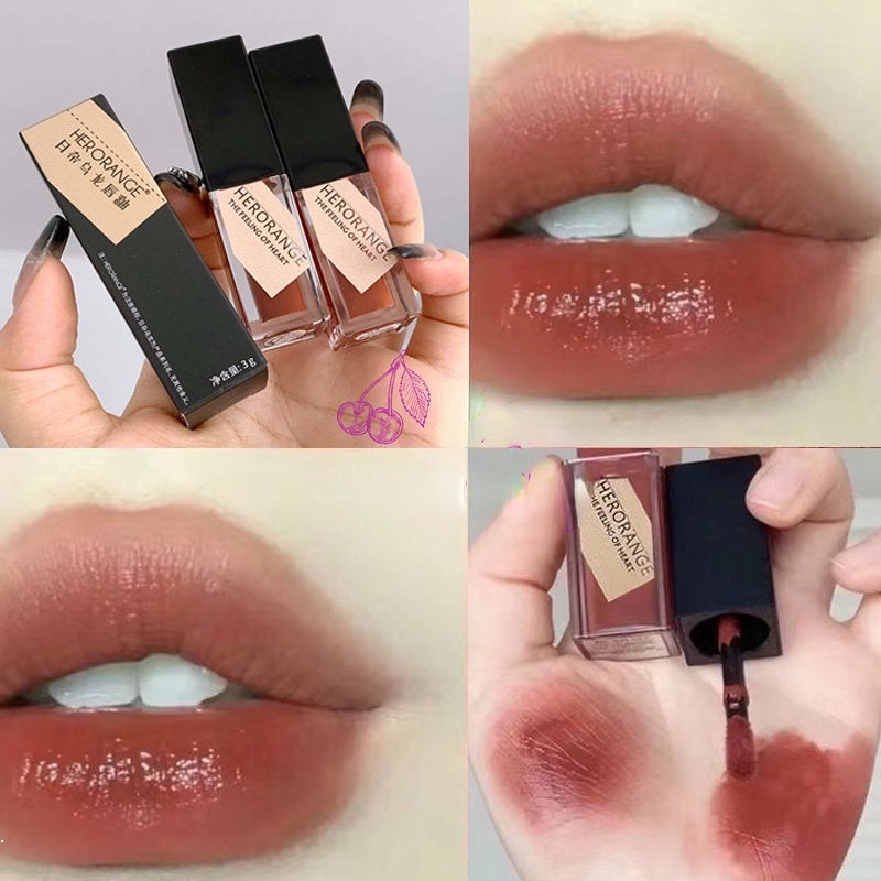 HERORANGE Square Tube Matte Lipstick Water Proof Super Smooth Lip Gloss