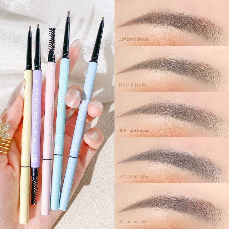 XIXI Eyebrow Pencil Fine Core Double Head Water Proof Sweatproof Does Not Fade Wild Eyebrow Lasting