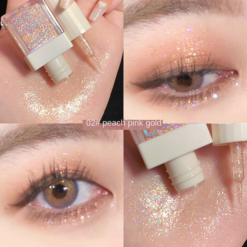 Gege Bear Small Cube Liquid Eyeshadow Fine Flash Sequins Exquisite Nature Eye Makeup