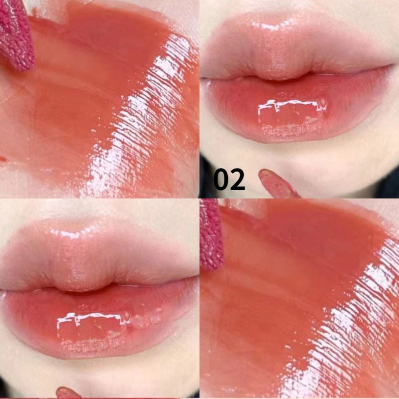 MAGIC CASA Cute Bubble Bear Mirror Surface Lip Glaze Transparent Moisturizing Lasting Not Easy To Fade Lip Gloss 6pcs